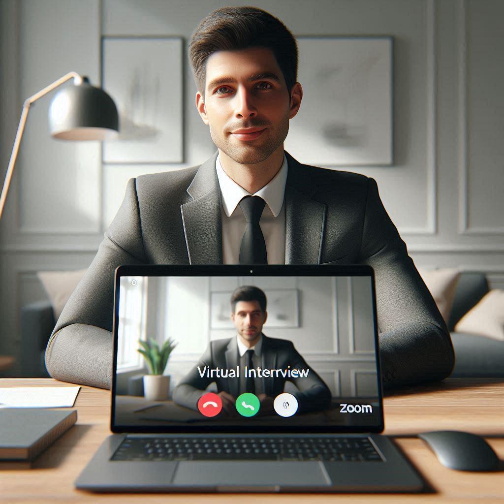 Professional creating a video profile with camera setup and professional backdrop