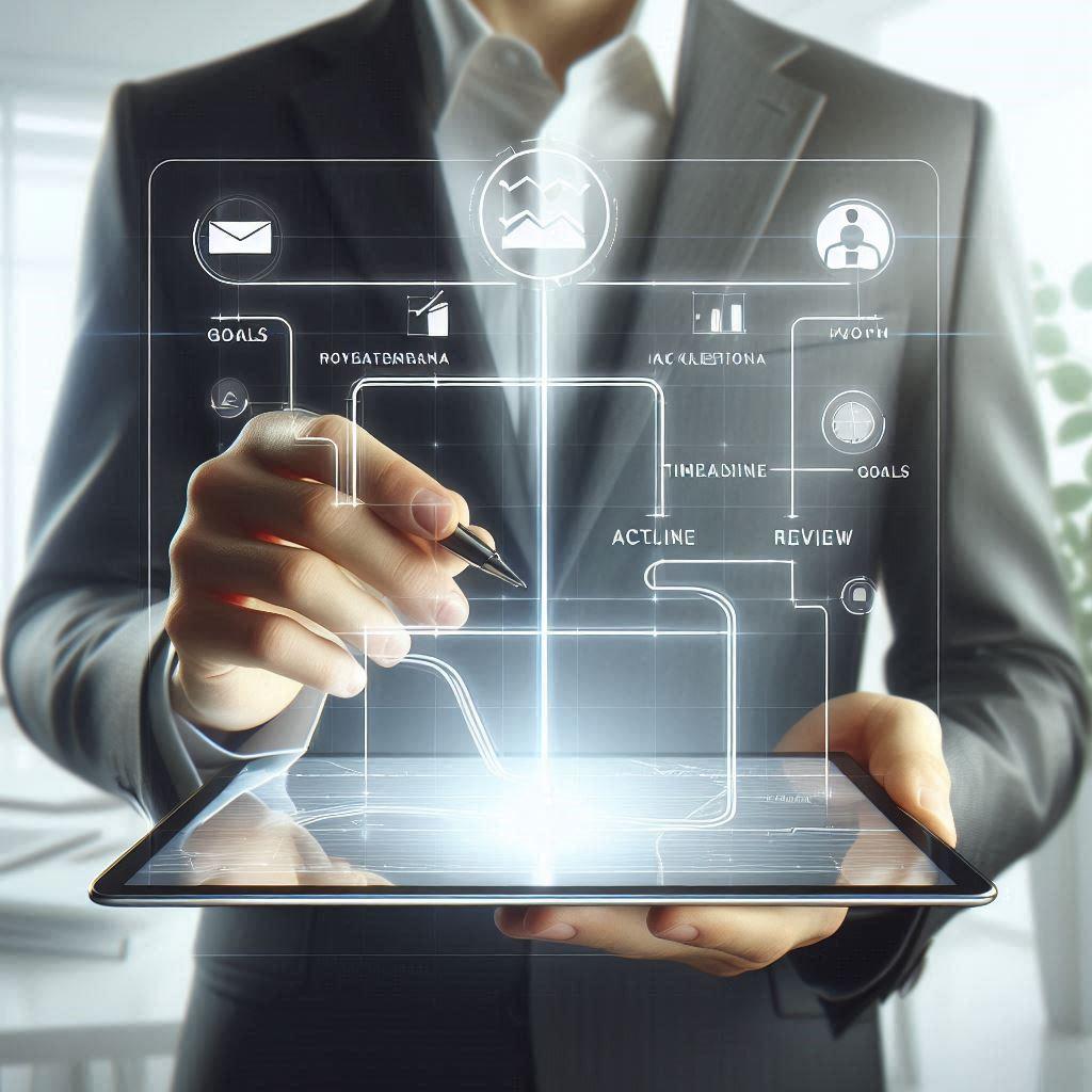 Professional reviewing AI analysis of personal brand strength and development opportunities