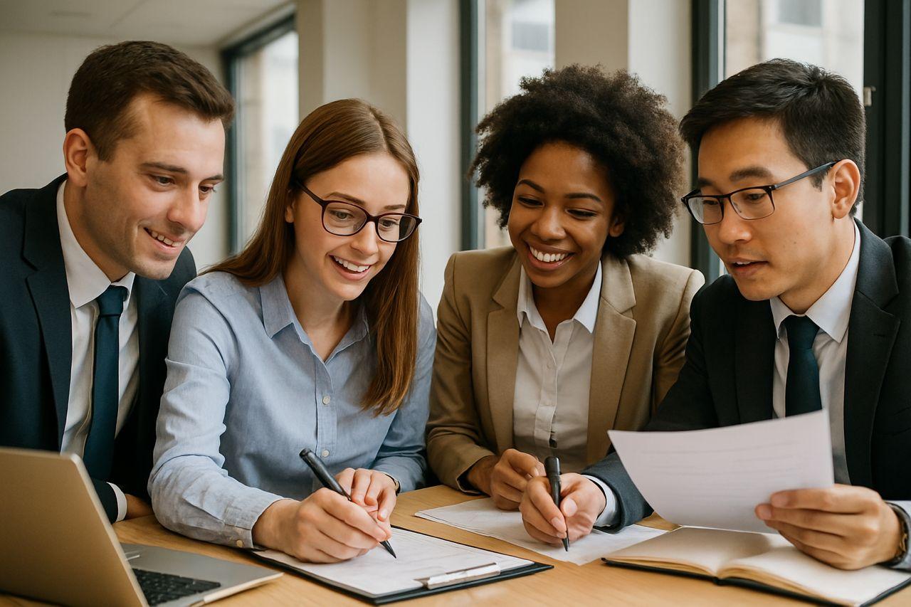 Professional preparing for government job application and interview
